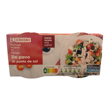 Pechuga de pavo al natural, 2x80 g