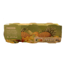 Frutas variadas en almíbar, 3x115 g
