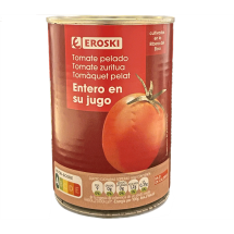 Tomate natural entero pelado, 390 g