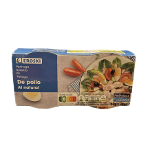 Pechuga de pollo al natural,  2x80 g