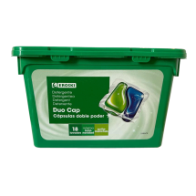 Detergente en cápsulas duo,  18x24.5 ml
