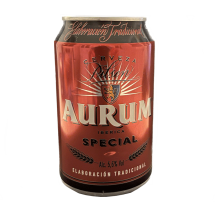 Cerveza especial AURUM, lata 33 cl