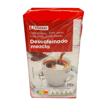 Café molido descafeinado, 250 g