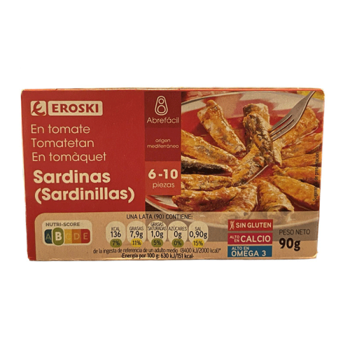Sardina en tomate, lata 115 g