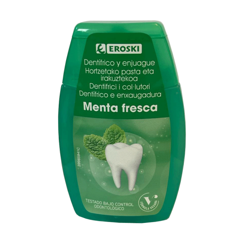 Dentífrico y enjuague, 2en1 menta fresca, 100 ml